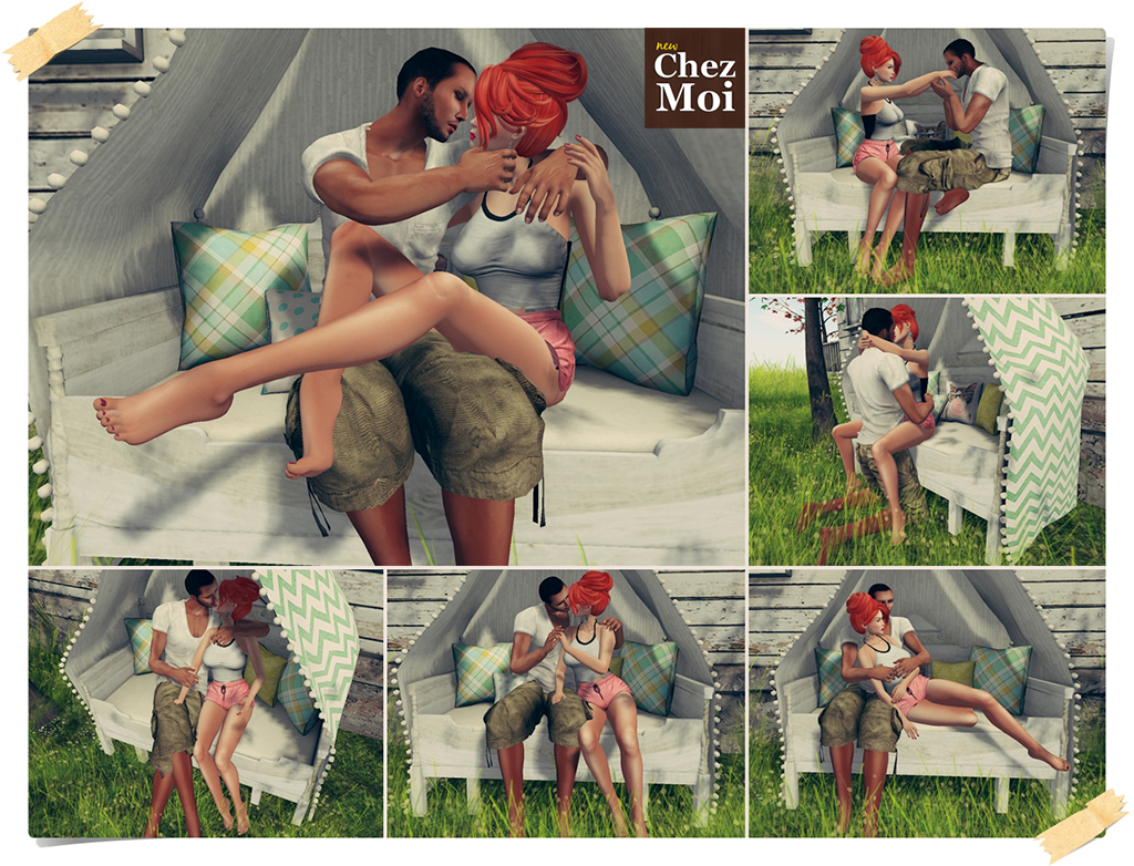 Canopy Bench Couple Poses CHEZ MOI