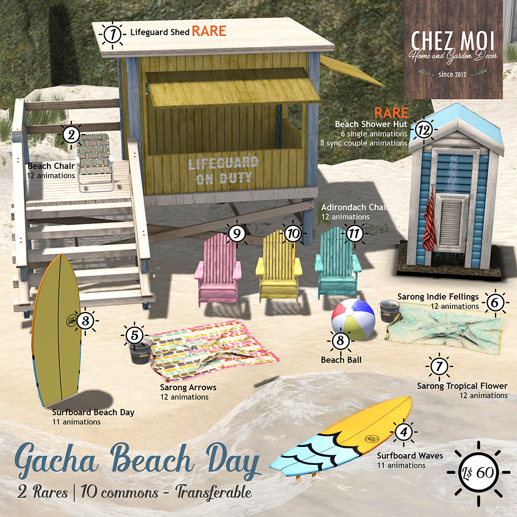 Gacha Key Beach Day CHEZ MOI